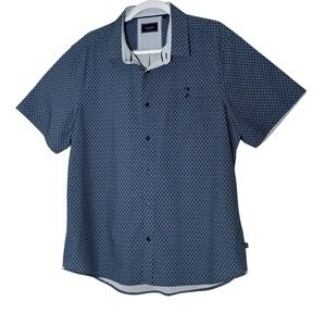 7 Diamonds Shirt Mens XL 4 Way Stretch Button Up Short Sleeve Classic Career